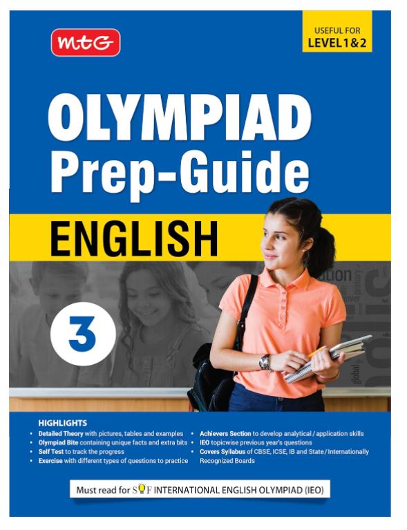 MTG Olympiad Prep-Guide Class 3 English (IEO) - Detailed Theory, Self Test with IEO Topicwise Previous Year Question Paper For SOF 2024-25 Exam